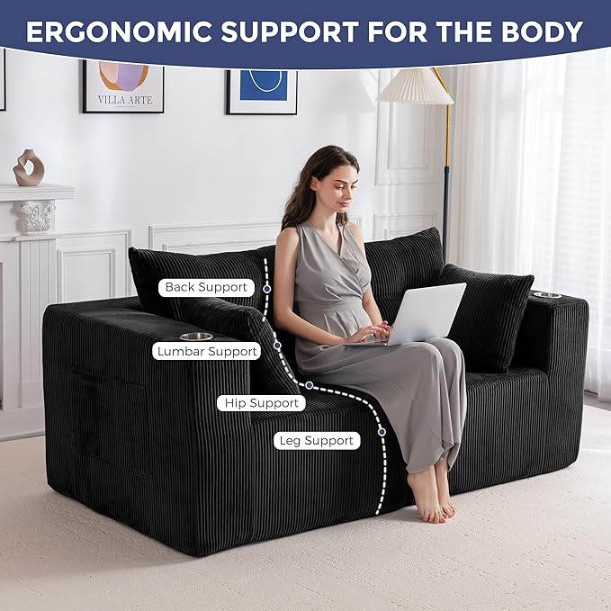 MAXYOYO Modular Sectional Sofa Couch, Loveseat Boneless Cloud Couch - Image 7