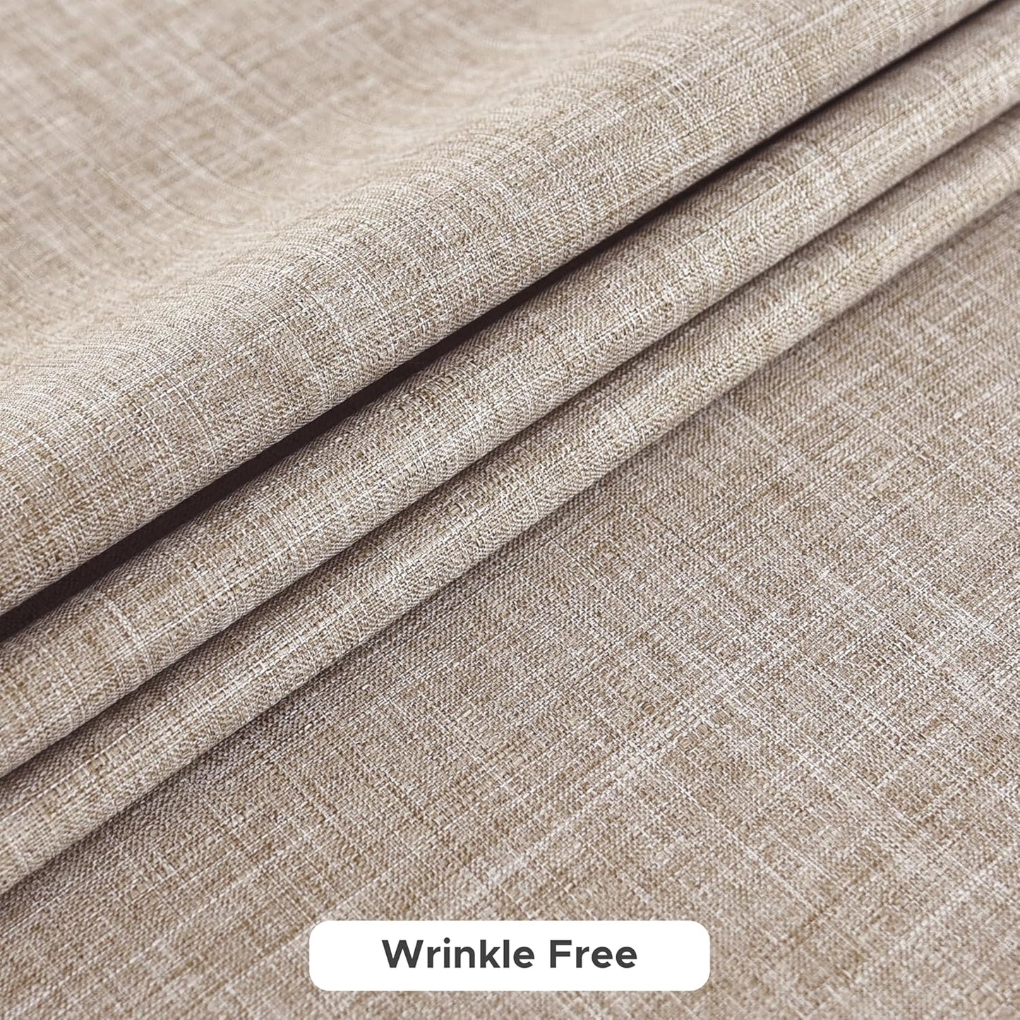 Fitable Faux Linen Tablecloths for Rectangle Tables: Water & Stain Resistant Farmhouse Table Cloth, Washable Burlap Textured Table Covers for Kitchen Dining Party(2 Pack, 60x84 Inch, Nature)