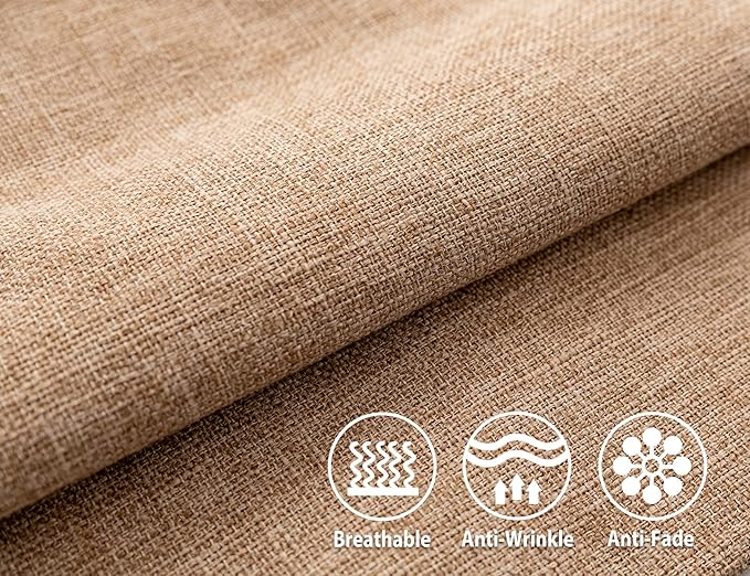 Stellhome Rectangle Farmhouse Burlap Throw Pillow Covers Solid Linen Pillowcase - Image 2