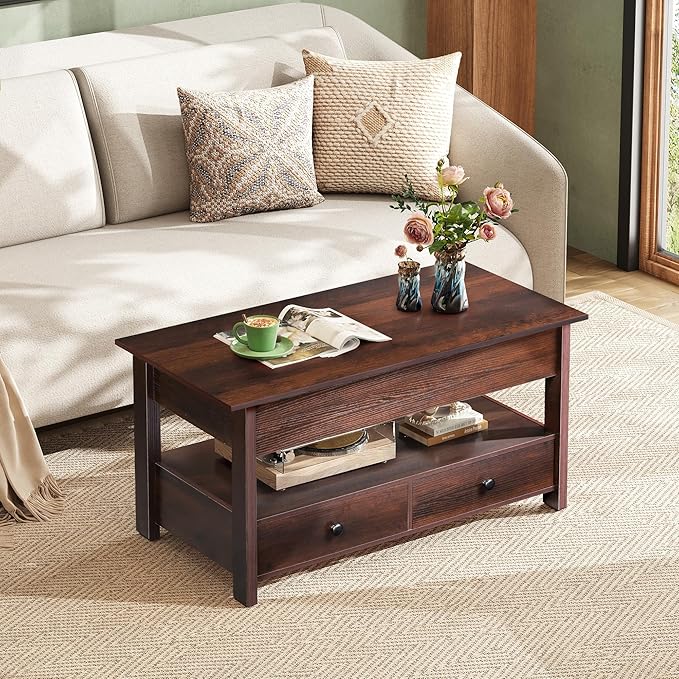 WLIVE Coffee Table, Lift Top Coffee Table - Image 7