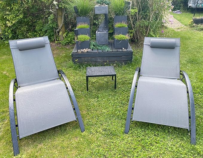 PURPLE LEAF Patio Oversized Chaise Lounge Chair Set - Image 3