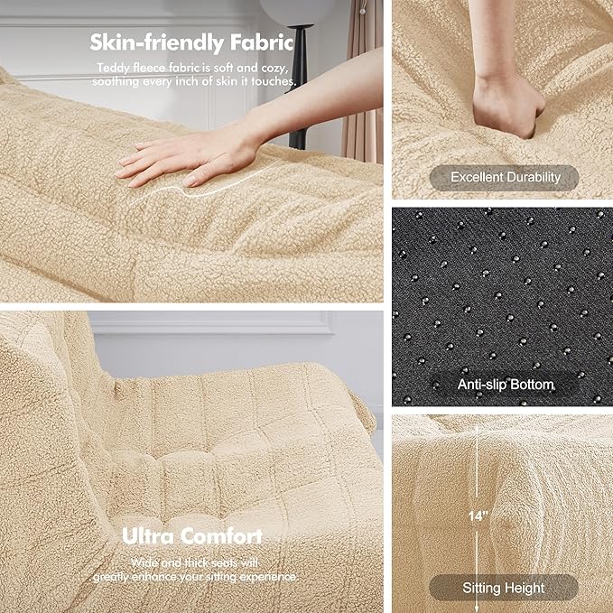 Bean Bag Loveseat Chair Big Sofa Beanbag Chair - Image 5