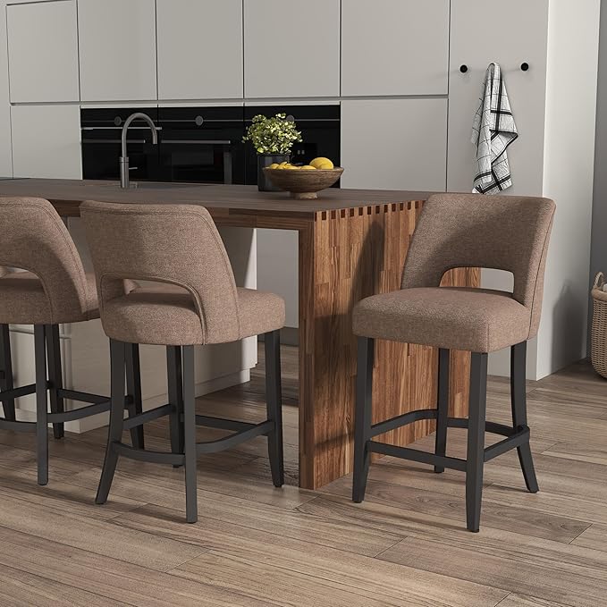 VKNOW Bar Stools Set of 6, Modern Counter Stools - Image 4