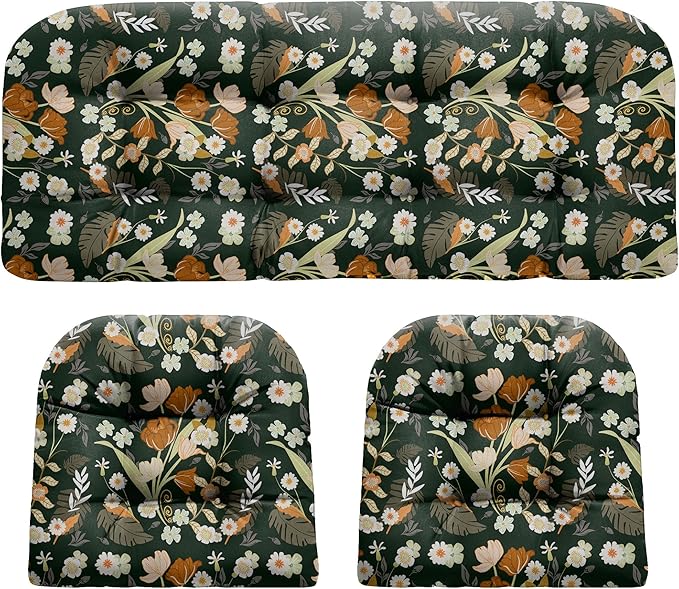 DANGHOOGY Wicker Chair Cushions, Waterproof Outdoor Loveseat Cushions by DANGHOOGYFurnitureCushions