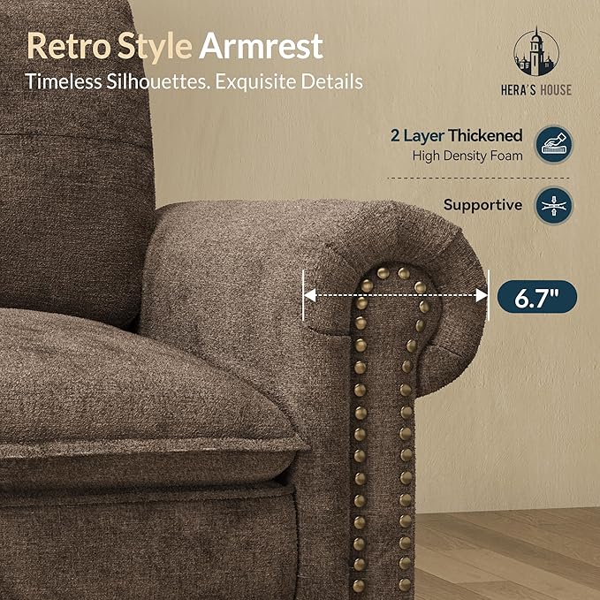 HERA'S HOUSE Mid-Century Modern Couch, Oversized Sectional Couch - Image 4