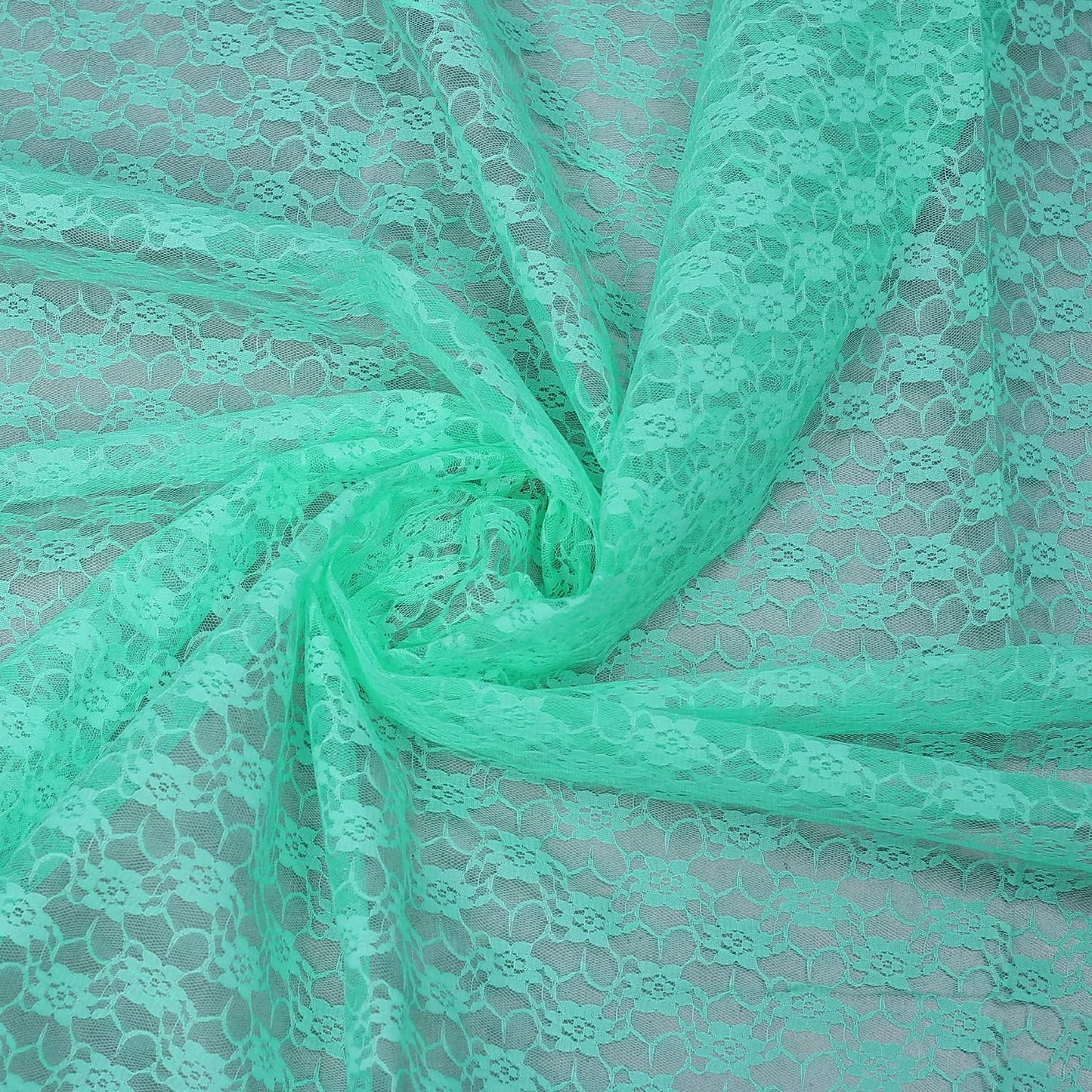 MDS Pack of 5 Wedding 12 x 108 inches Lace Table Runner for Wedding, Decorations for Birthday Parties, Banquets, Graduations, Engagements, and Runners fit Rectangle, Round Table- Mint