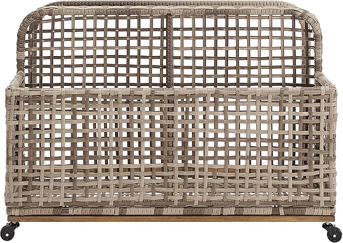 Crosley Furniture Ridley Wicker Outdoor Storage Pool Caddy - Image 2