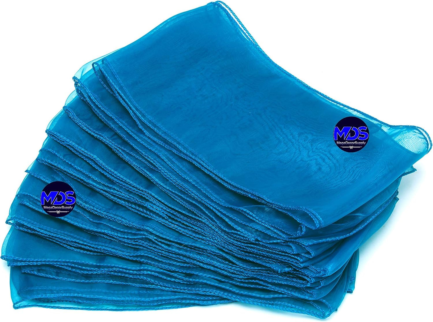 MDS Pack of 75 PCS Organza Chair Sashes Wider Dining Chair Bows Ribbon Tie Back for Wedding Party Birthday Bridal Shower Reception Event Banquet Home Chair Cover Decoration - Dark Teal