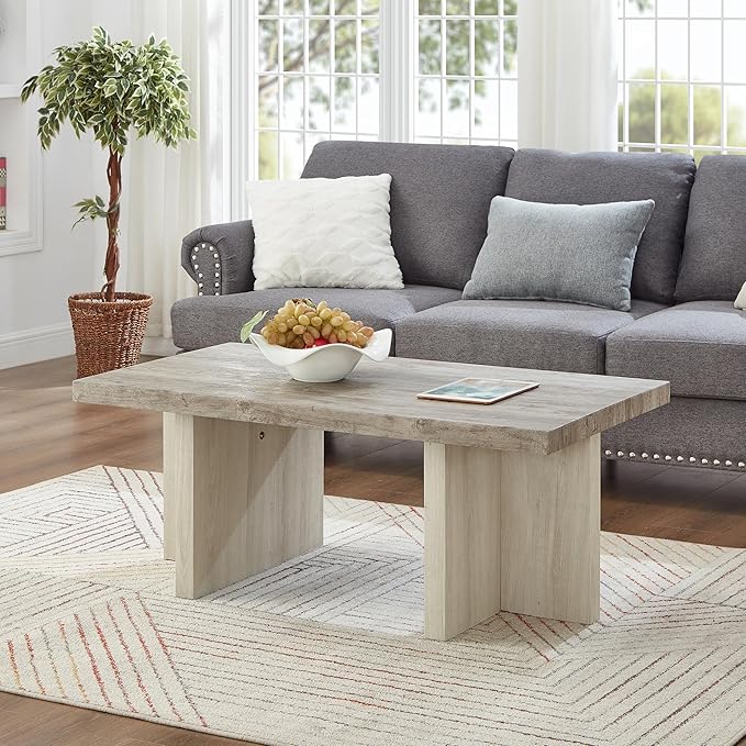 Roundhill Furniture Mchome 3-Piece Coffee Table Set, Coffee Table and Two End - Image 3