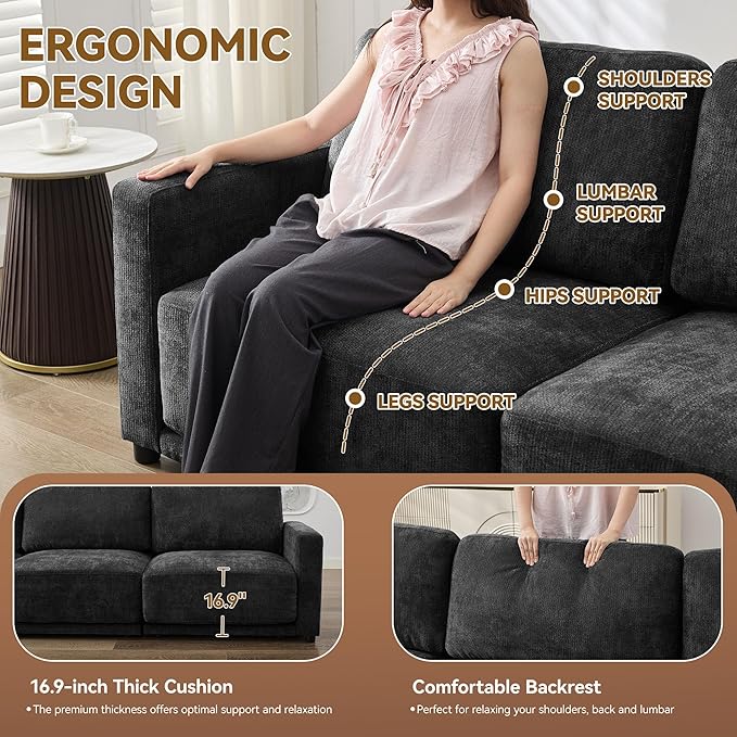 44.2" Chenille Oversized Chair - Image 4