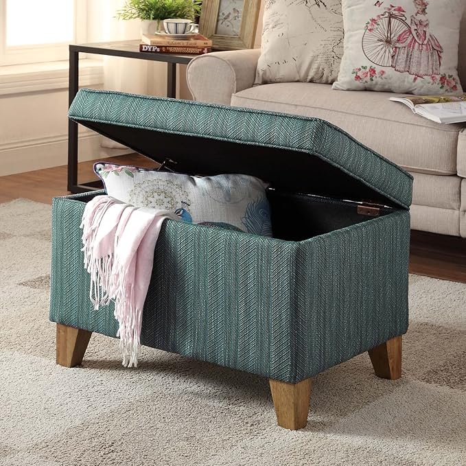 Homepop Home Decor | Medium Square Storage Ottoman - Image 2
