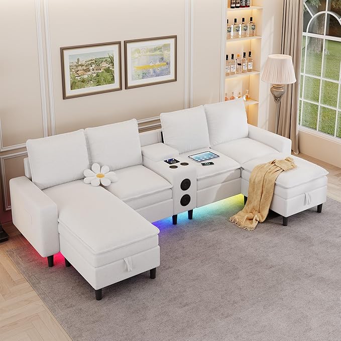 Sectional Couches for Living Room, 4 Seat Sectional Sofa - Image 2
