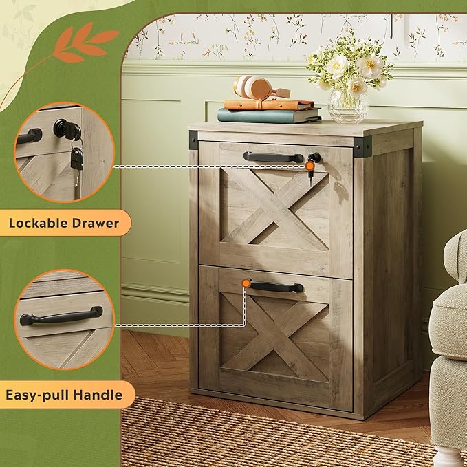 DEVAISE 2 Drawer File Cabinet - Image 6