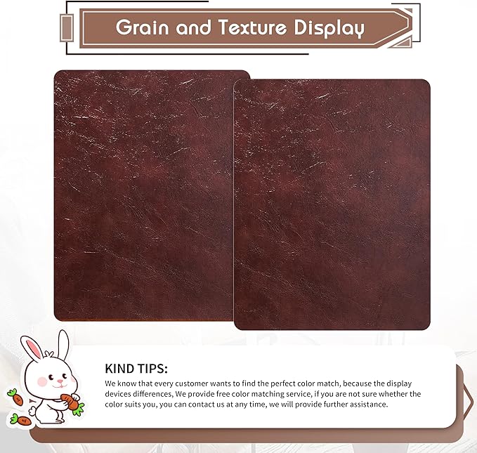 KING MOUNTAIN Leather Repair Patch, 2 Packs 9 x 11 Inches self Adhesive Leather - Image 2