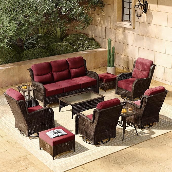 HILLGA 10-Piece Luxury Patio Furniture Set by HILLGA