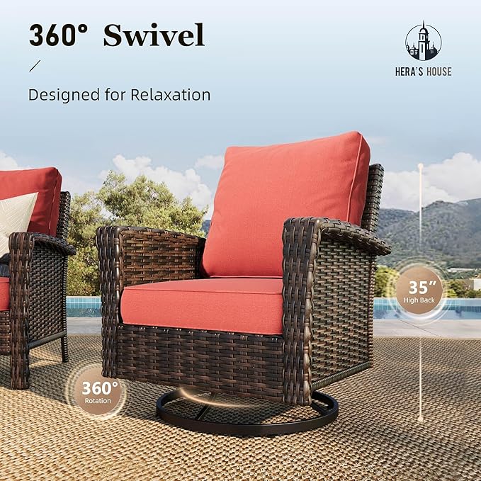 HERA'S HOUSE Outdoor Swivel Chairs - Image 3
