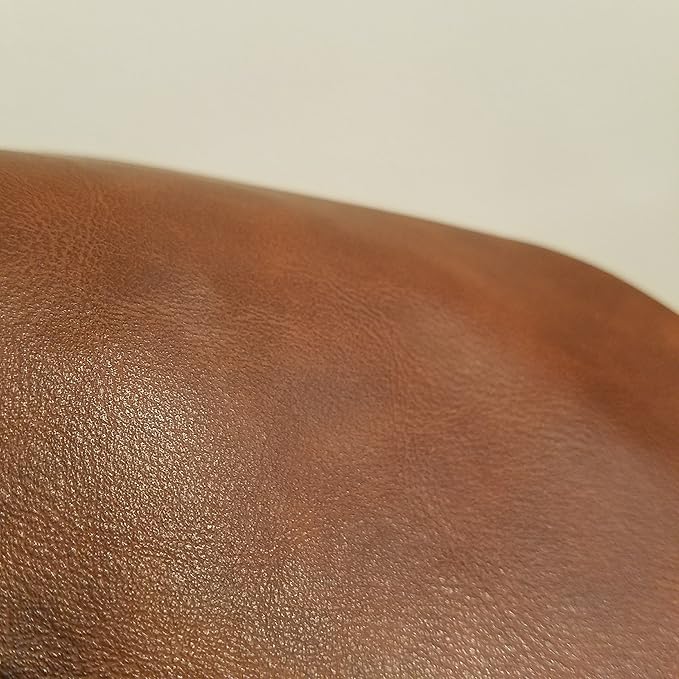NAT Leathers | Tan Mid Brown Soft Faux Vegan Leather PU | 25 Yard Roll Cut by - Image 3