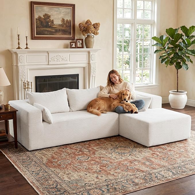 106" Cloud Sectional Boneless Couches - Image 7