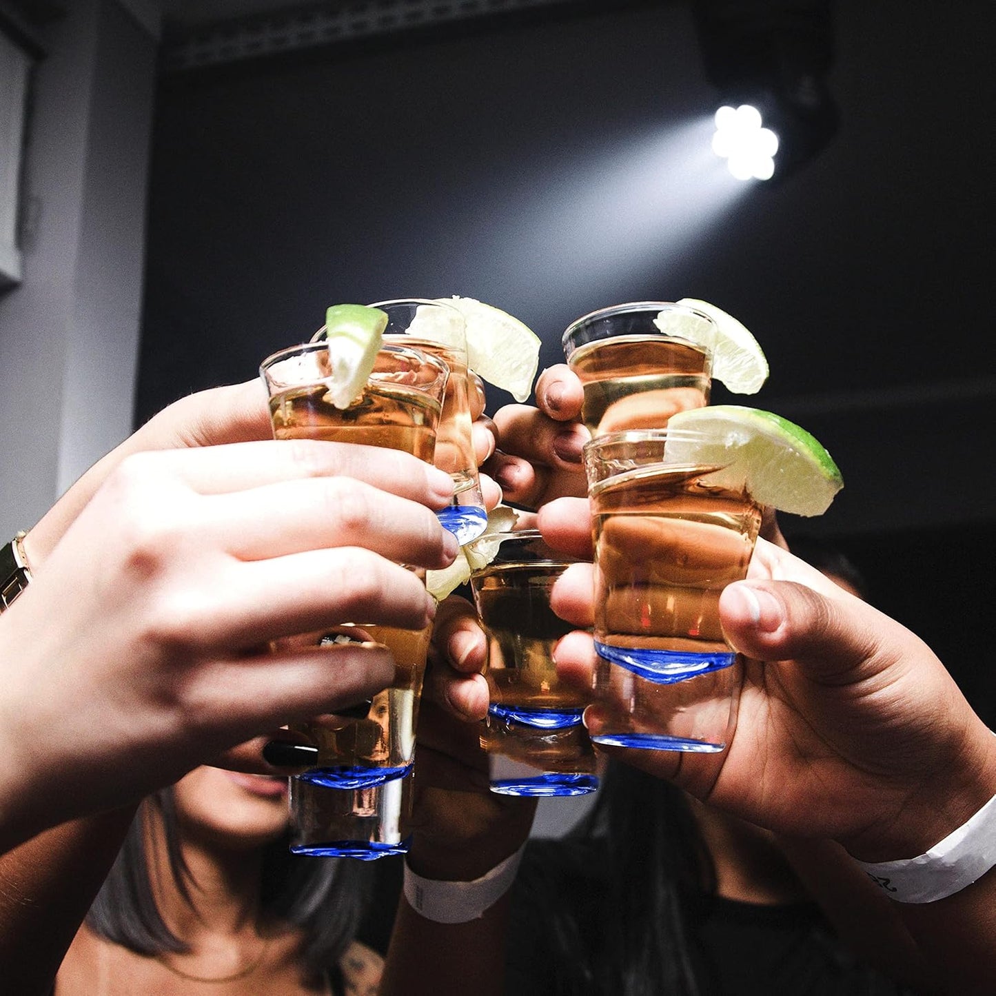 DISCOUNT PROMOS 2 oz. Lord Shooter Etched Shot Glasses, 10 pack, 21st Birthday Party, Lounge Glassware, Blue