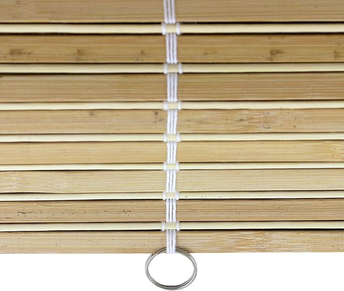 Red Lantern Burnt Bamboo Cordless Window Shade - Image 8