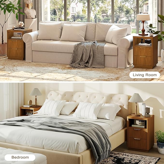 4-Piece Fluted Living Room Set Includes 31.5" Fluted Lift Top Coffee Table - Image 9