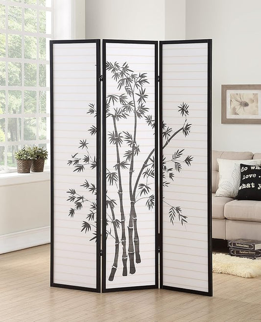 Roundhill Furniture 3-Panel Oriental Shoji Room Divider Screen by RoundhillFurniture