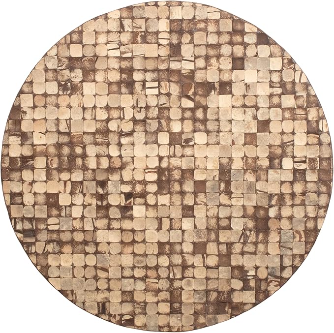 East at Main Mila Brown Coffee Table – Round Boho Pedestal Table - Image 6