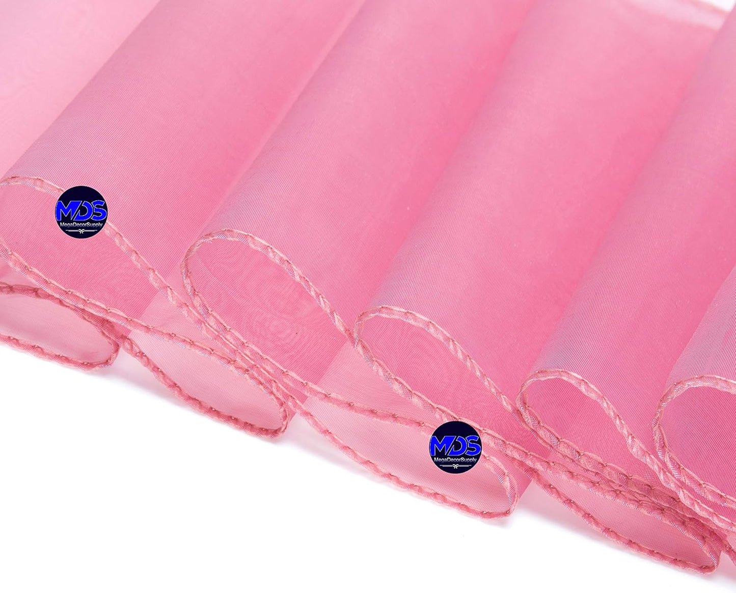 MDS Pack of 50 PCS Organza Chair Sashes Wider Dining Chair Bows Ribbon Tie Back for Wedding Party Birthday Bridal Shower Reception Event Banquet Home Chair Cover Decoration - Dusty Pink