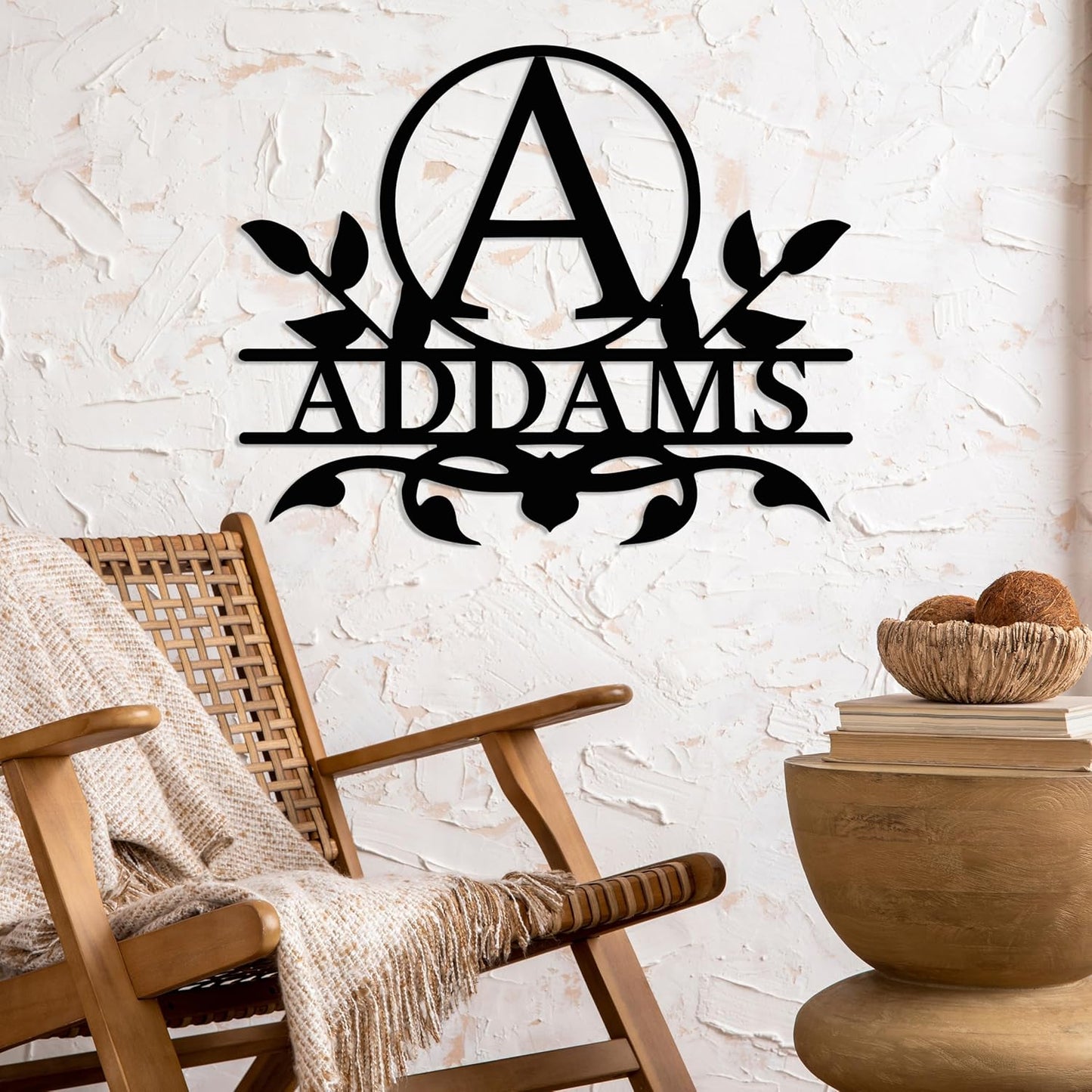 Personalized Metal Name Signs, Split Letter Monogram Wall Decor, Custom Last Name Sign, Family Name Sign for Outdoor, Personalized Wedding Gift, Garden Decor, Metal Wall Art, Housewarming Gift