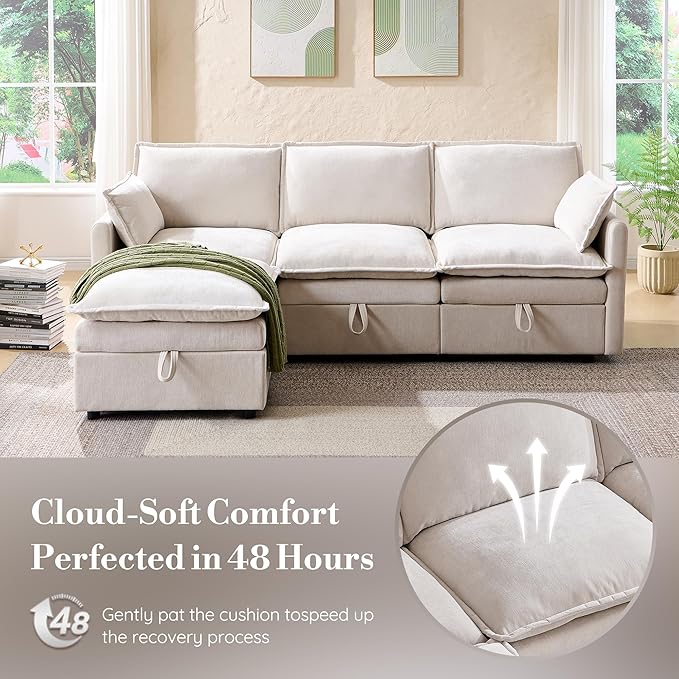 85.83" Modular Sectional Cloud Couches - Image 7