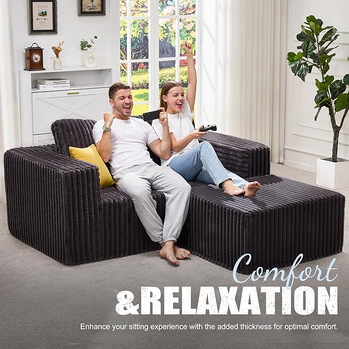 Hobestluk Modular Sectional Sofa Memory Foam Couch L Shape Sofa - Image 3