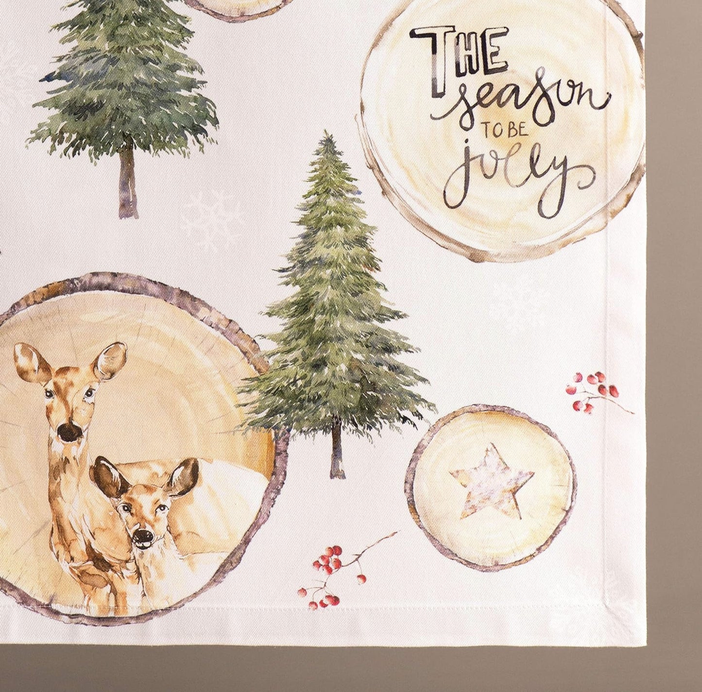 Maison d' Hermine Table Runner 100% Cotton Single Layer Table Runners 48 inches Long Decorative for Home Kitchen Dining Party Baby Shower Wedding Bridal Shower (Mountain Life, 14.50" x 48")