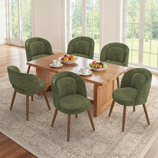 LUE BONA Dining Chairs Set of 6, Modern Upholstered Kitchen Chairs by LUEBONA