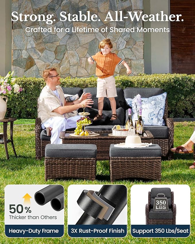 HILLGA 11-Piece Luxury Patio Furniture Set - Image 6