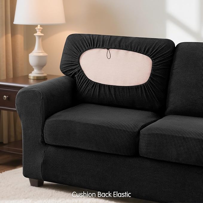 SUBRTEX 3 Pieces Stretch Sofa Slipcover Sets Couch Cover Sets Backrest Cushion - Image 7