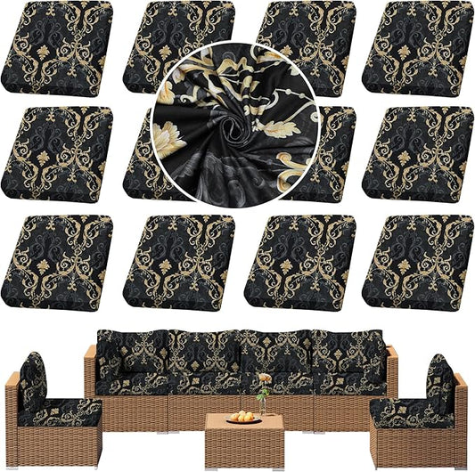 Outdoor Cushion Covers Set, Replacement by SUKAIKEQA