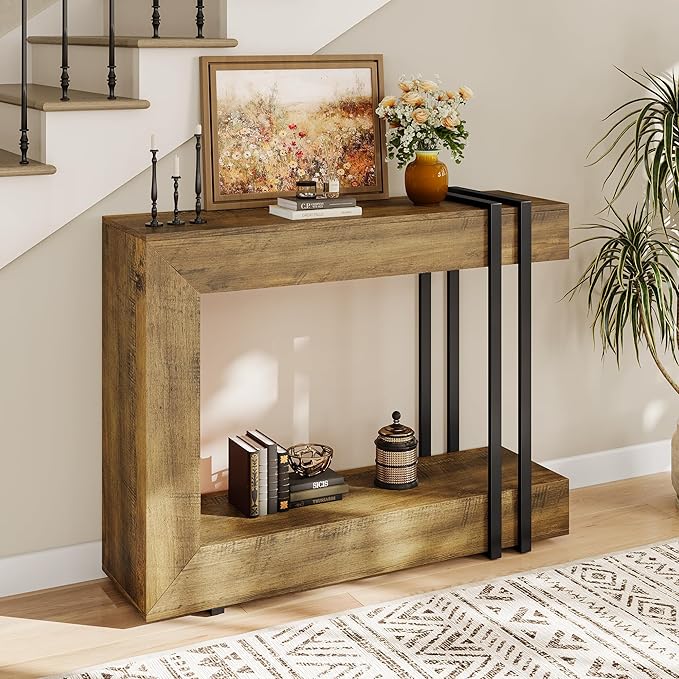 Einhomn 42.5" Console Table Behind Couch, 2-Tier Narrow Entryway Table - Image 4