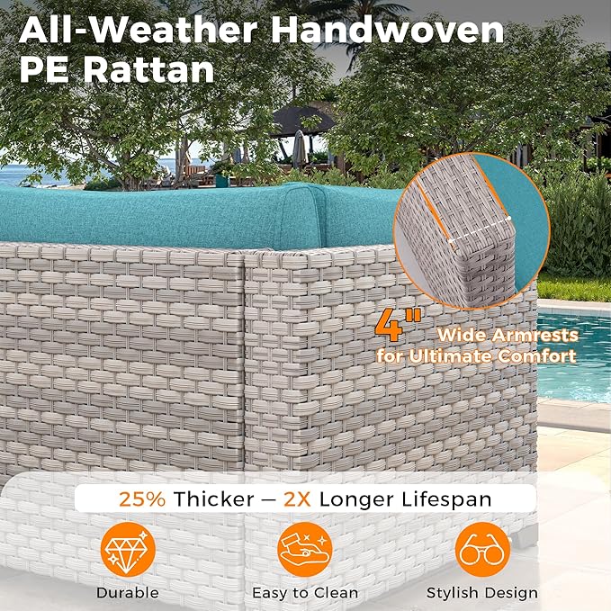 10-Seat Modern Patio Furniture Set - Image 4