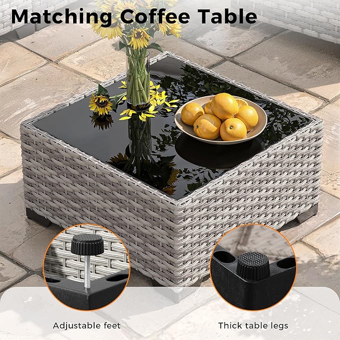 10-Seat Outdoor Wicker Patio Furniture Set - Image 9