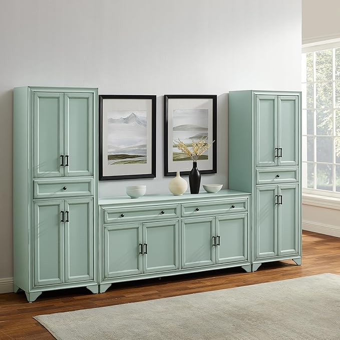 Crosley Furniture Tara 3-Piece Modern Farmhouse Sideboard Buffet Cabinet and - Image 2