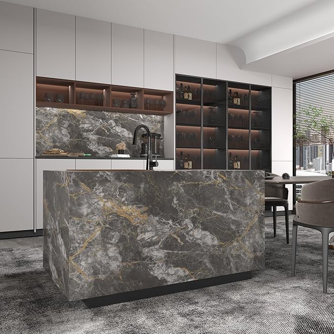 BAYYA Marble Contact Paper for Kitchen Counter Granite Countertop Peel and - Image 4