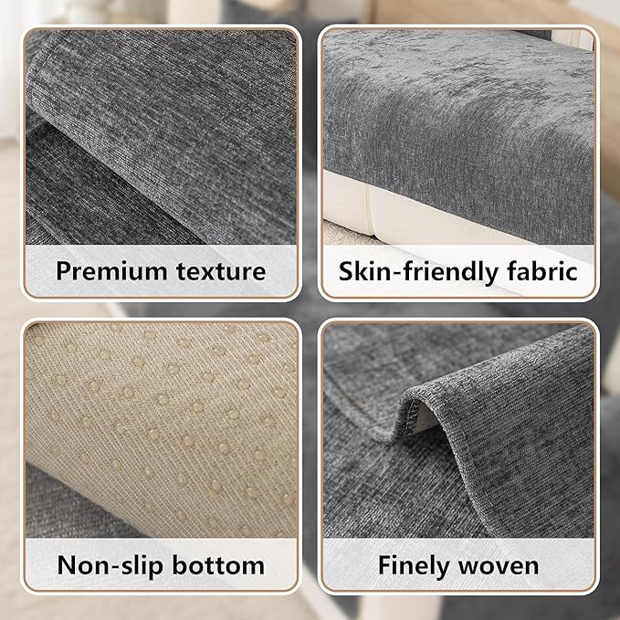 Premium Chenille Sofa Cushion Covers，Upgraded Anti-Slip Sectional Couch - Image 7
