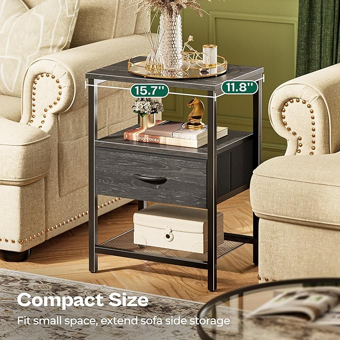 Huuger Nightstand Set of 2, Night Stand - Image 5