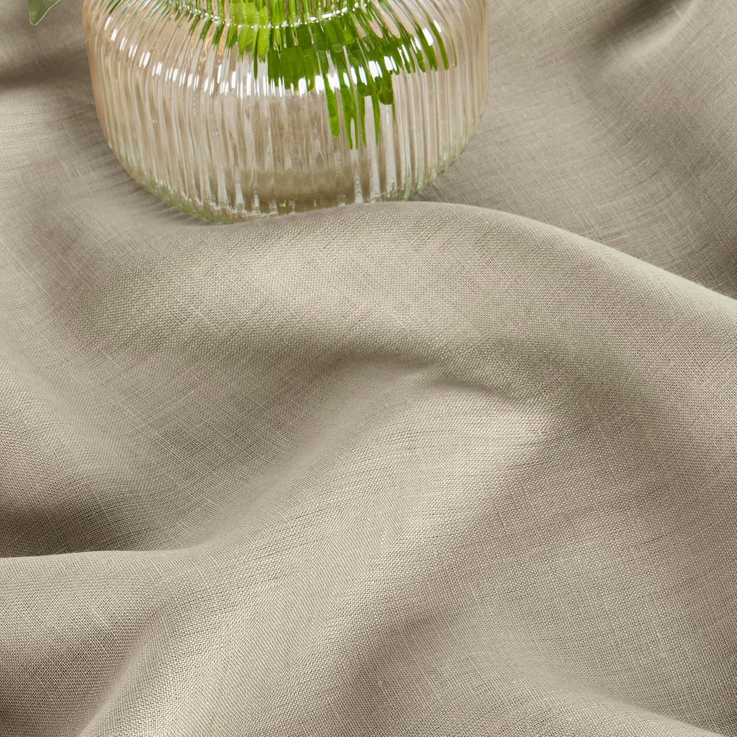 Solino Home Linen Square Tablecloth 52 x 52 Inch - 100% Pure Linen Vintage Khaki Table Throw - Fete, Machine Washable Table Cloth for Fall, Autumn, Thanksgiving