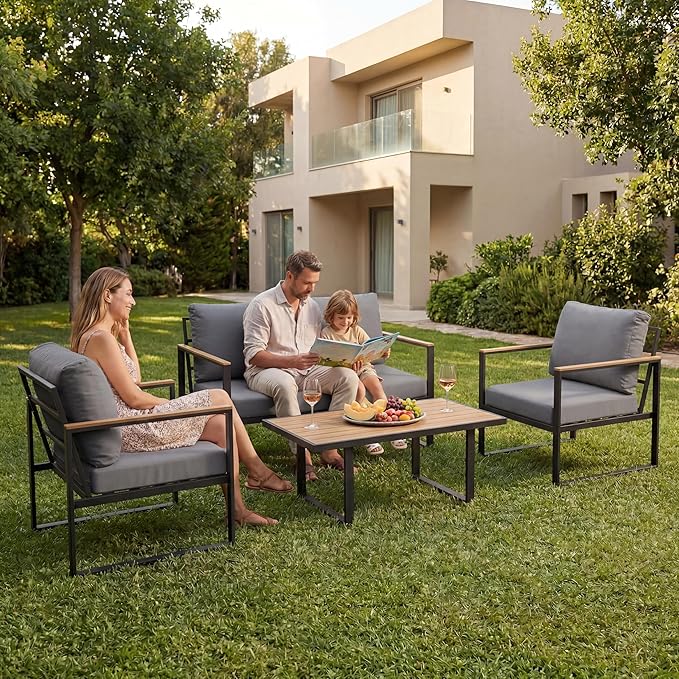 GarveeHome 4-Piece Aluminum Patio Furniture Set - Image 6