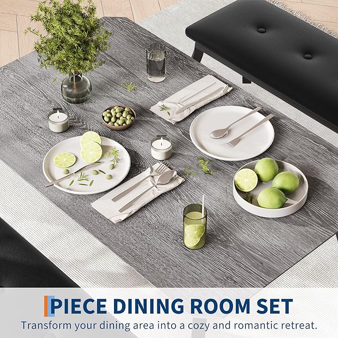Dining Table for 4, 3-Piece Kitchen Table Set for 4 - Image 6
