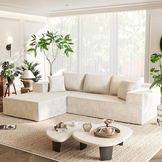 Homall 108" Modular Sectional Sofa, Boneless Couch by Homall