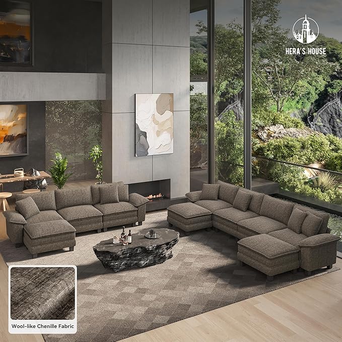HERA'S HOUSE 158" Modular Sectional Sofa, Oversized L Shaped Couches - Image 9