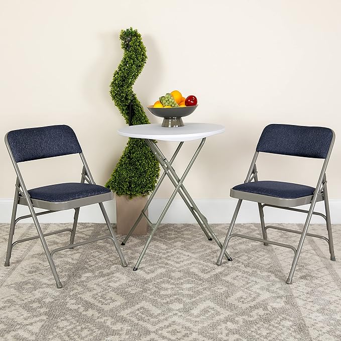 Flash Furniture 2 Pack HERCULES Series Curved Triple Braced & Double Hinged - Image 2