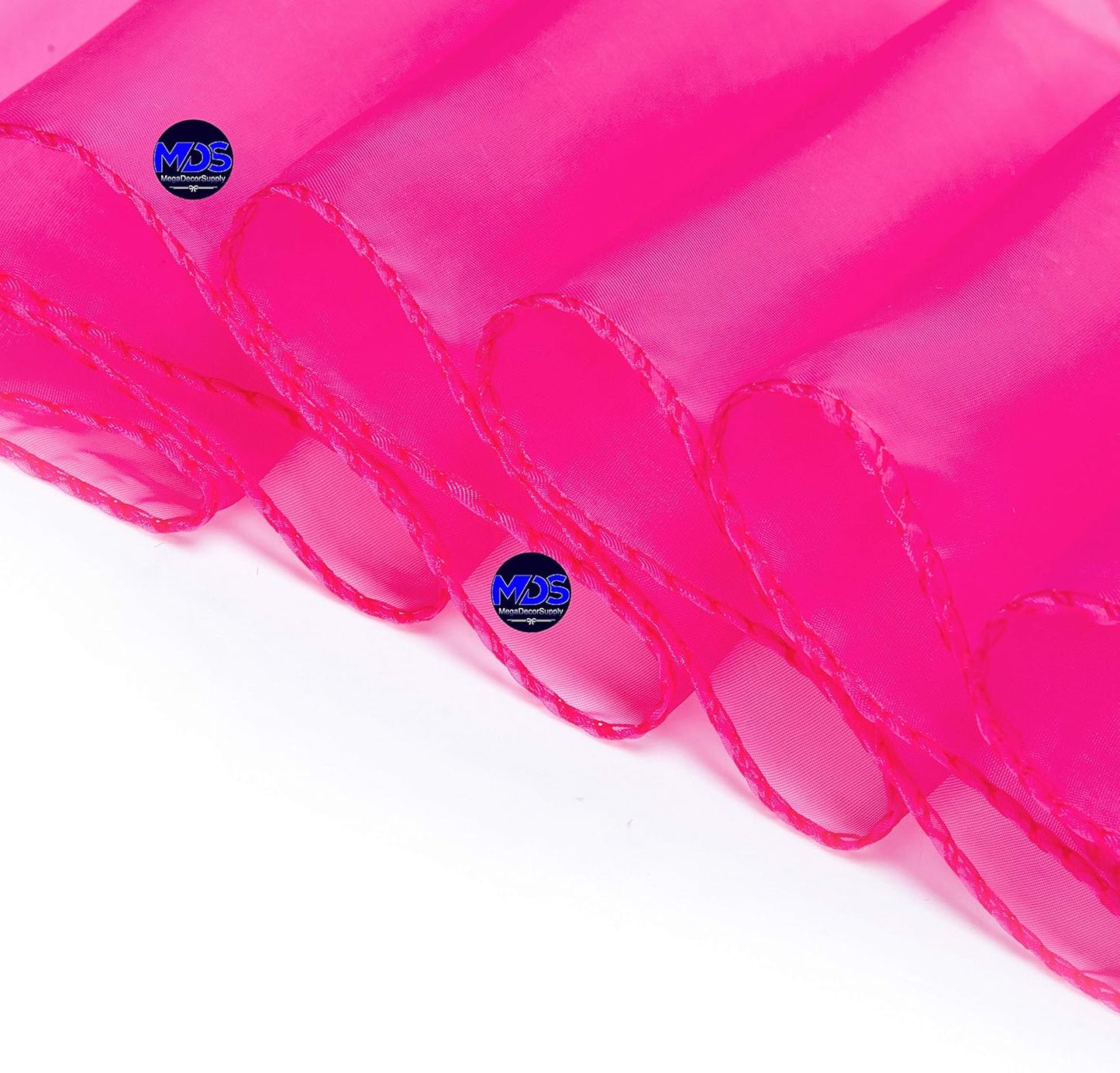 MDS Pack of 10 PCS Organza Chair Sashes Wider Dining Chair Bows Ribbon Tie Back for Wedding Party Birthday Bridal Shower Reception Event Banquet Home Chair Cover Decoration - Magenta